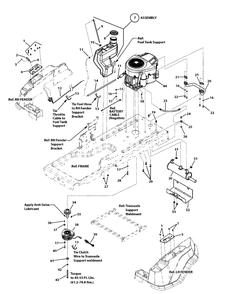 Part Location Diagram of 445877-0132-B1 Murray * ENGINE, 26 HP, B&S V-Twin